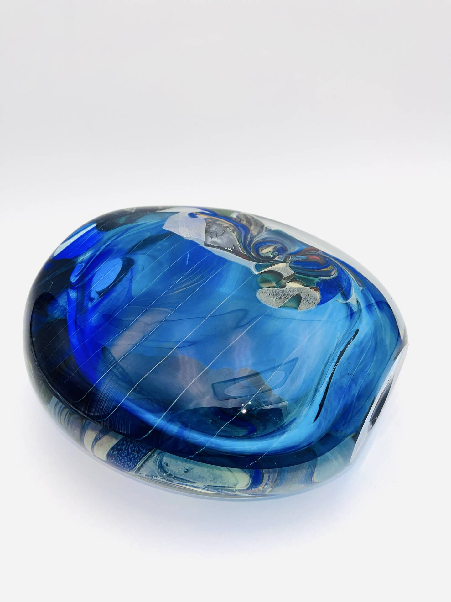 Vase Robert Pierini 2002 Studio Glass 6.3kg Inclusion Polychrome Signed