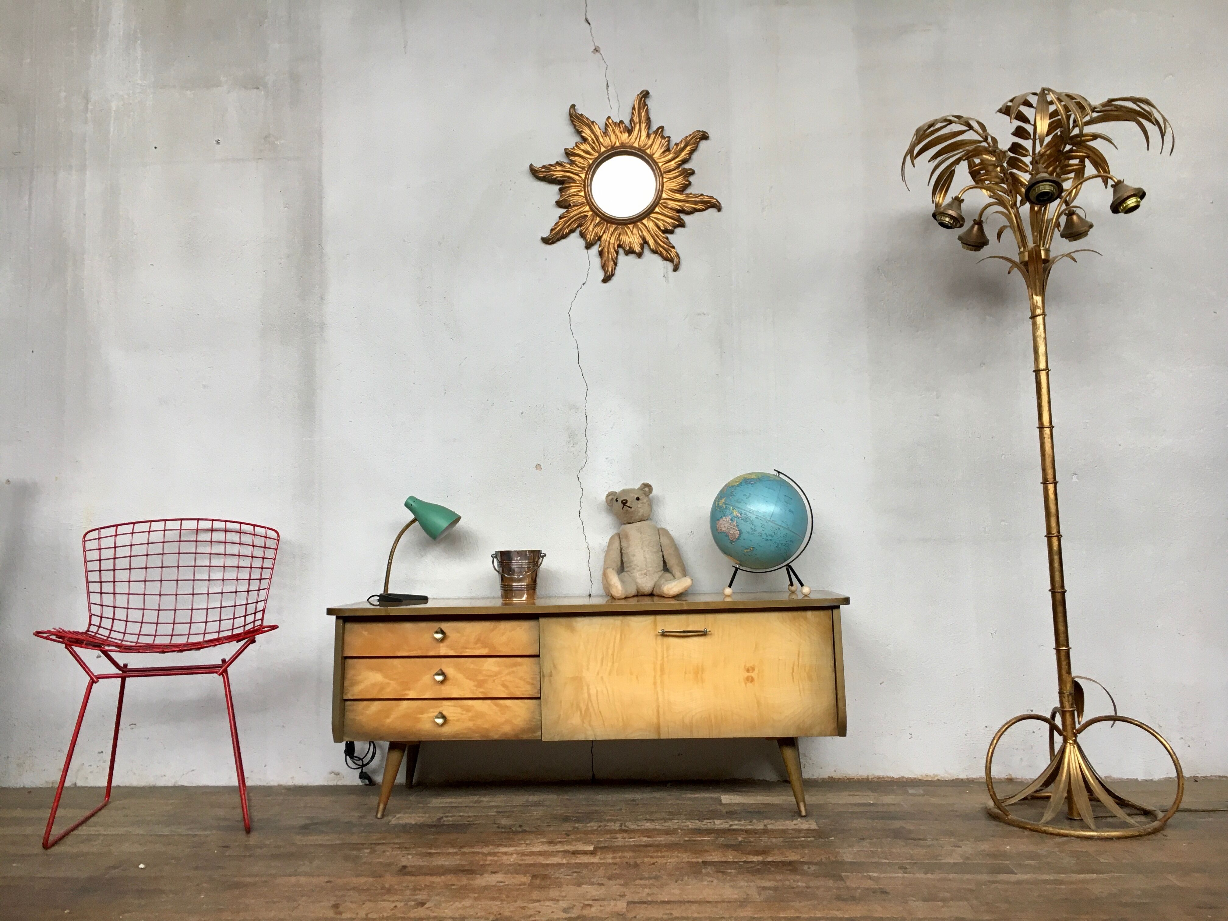 Enfilade meuble tv vintage pieds compas style scandinave