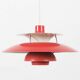 Vintage red PH5 lamp by Poul Henningsen for Louis Poulsen