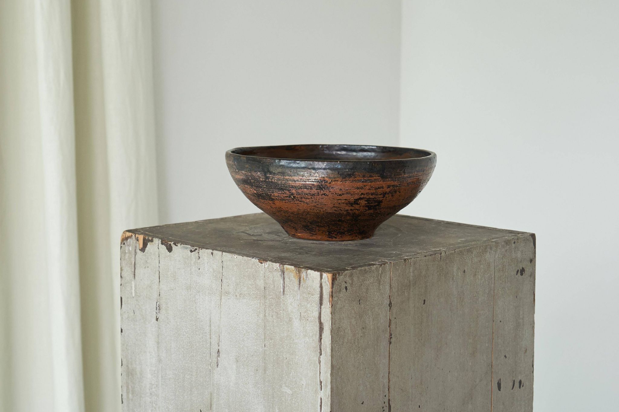 Large Studio Pottery Bowl Mid Century 1960s