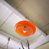 Vintage orange opaline hanging lamp