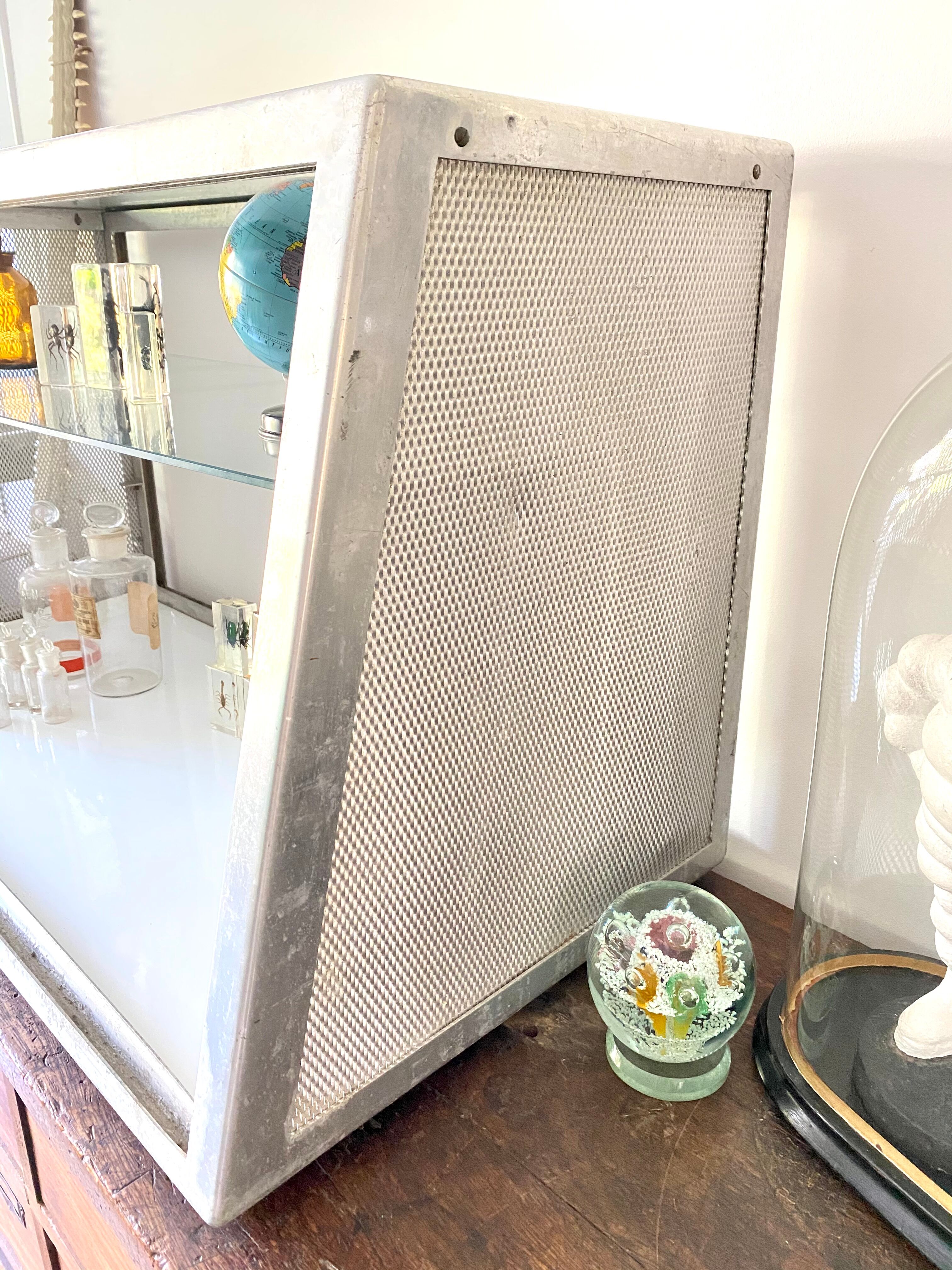 Old stainless steel window