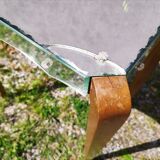 Table console art déco miroir pieds galbés vintage