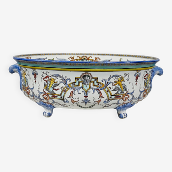 Gien earthenware planter, renaissance style – early twentieth century