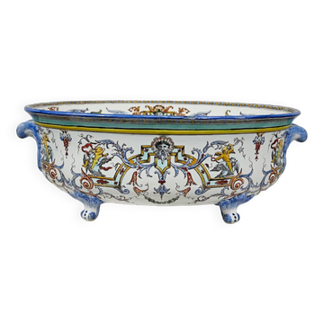 Gien earthenware planter, renaissance style – early twentieth century