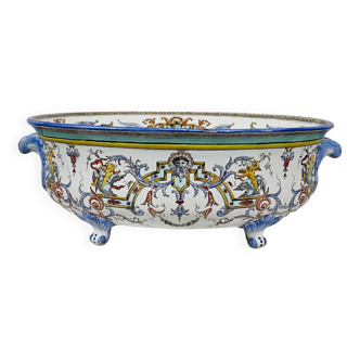 Gien earthenware planter, renaissance style – early twentieth century