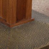 Side table/coffee table, wood and metal, 20th century