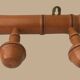 Bamboo-style wall-mounted coat rack