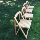 Series of 4 folding chairs