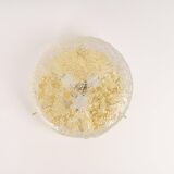 Plafonnier en verre de Murano Hillebrand en laiton, Allemagne, années 1970