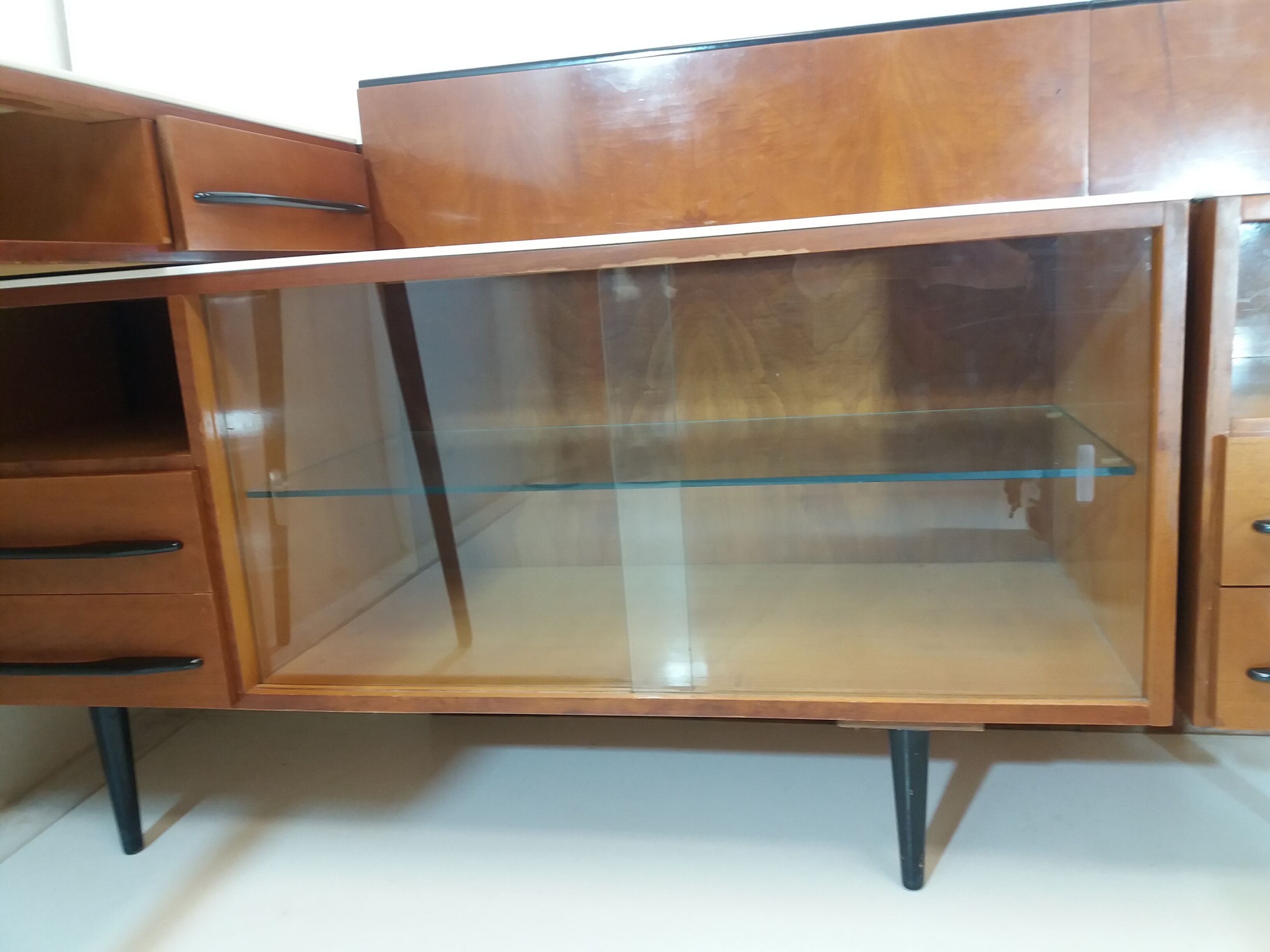 Chest of drawer and writing desk designed by Mojmít Požár, 1960's.