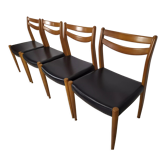 Série de 4 chaises scandinave
