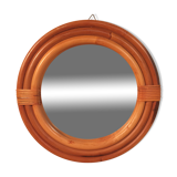 Round rattan mirror 30 cm