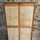 Armoire à rideaux vintage en chêne français – années 1960 – rangement de bureau avec étagères réglables