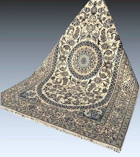 Persian Oriental Carpet NAÏN Wool and Silk: 3.20 X 2.10 Metres "Sardje Gallery"