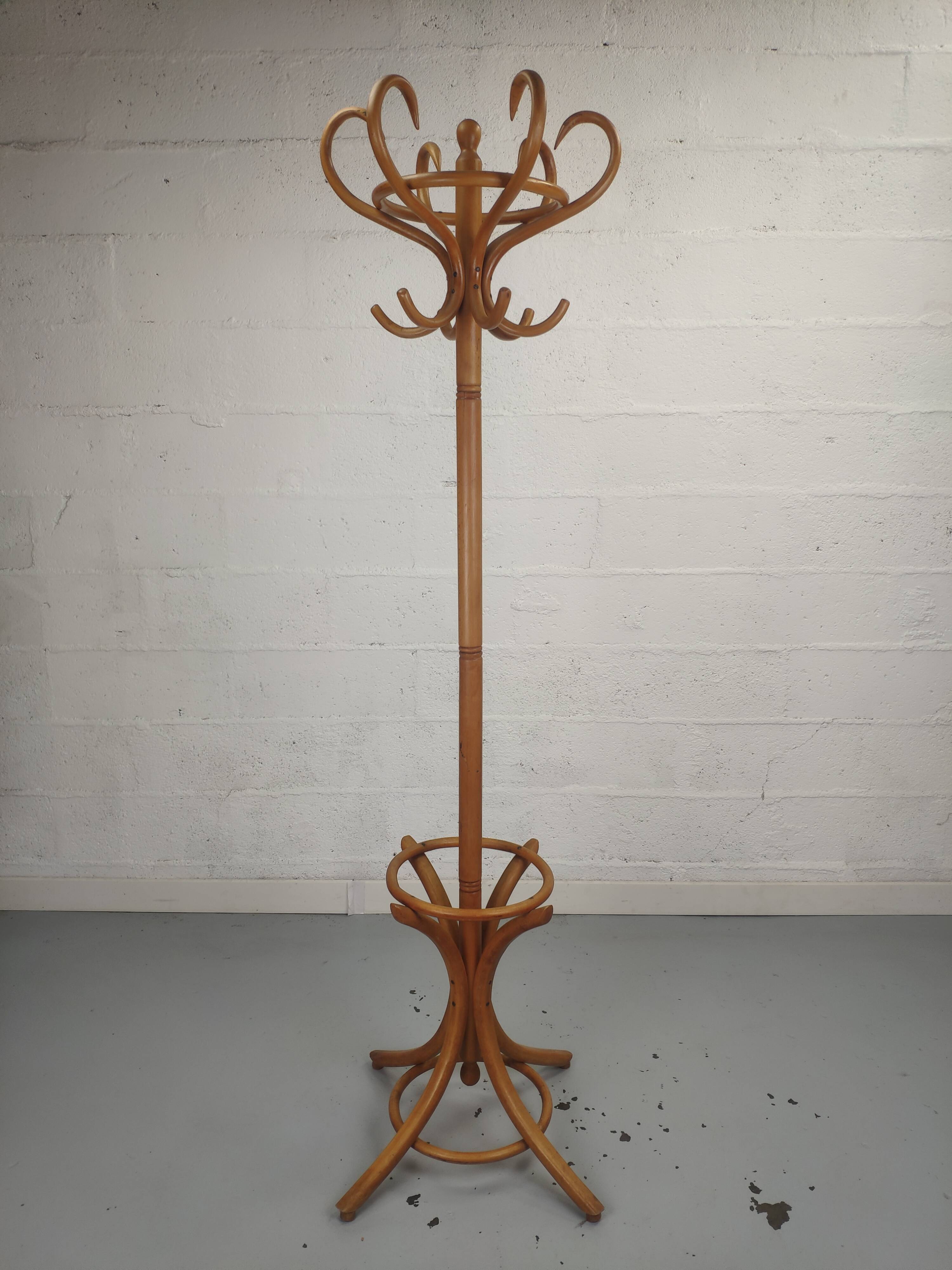 Vintage wooden parrot coat rack