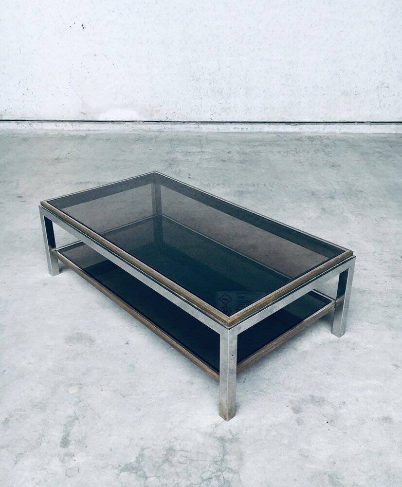 Hollywood Regency Flaminia Two Tier Coffee Table, France, 1970s