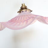 Pink glass hanging lamp