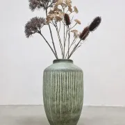 Vintage ceramic textured vase Steuler 'Nature green'