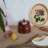 Brown ceramic teapot - vintage