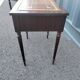 Pair of bedside tables side tables old leather top style louis xvi