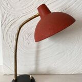 Vintage red and black articulated lamp