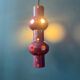 Suspension vintage en céramique rose violette West Germany
