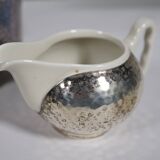 Service à thé Art déco par Hutschenreuther avec placage en argent WMF, années 1930