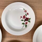 Set of 5 hollow porcelain plates