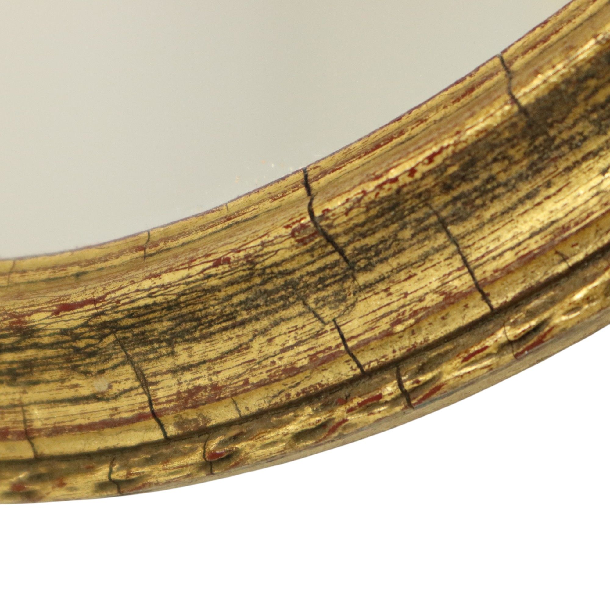 Deknudt Mirror with Bow Gold Leaf Gilded Wood Classic 69cm