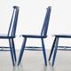 Set of 3 beautiful vintage 1960s blue wooden dining chairs/spindle chairs