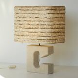 Lampe en pierre vintage circa 1970