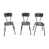 Black marbled formica chairs