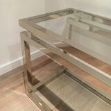 Console en chrome et verre