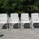 4 vintage white garden chairs in rilsan and plastic