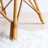 Adult size rattan shell armchair from the 60s