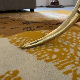 70's side table in brass and glass