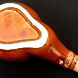 1950s glazed ceramic ashtray in the shape of a pipe