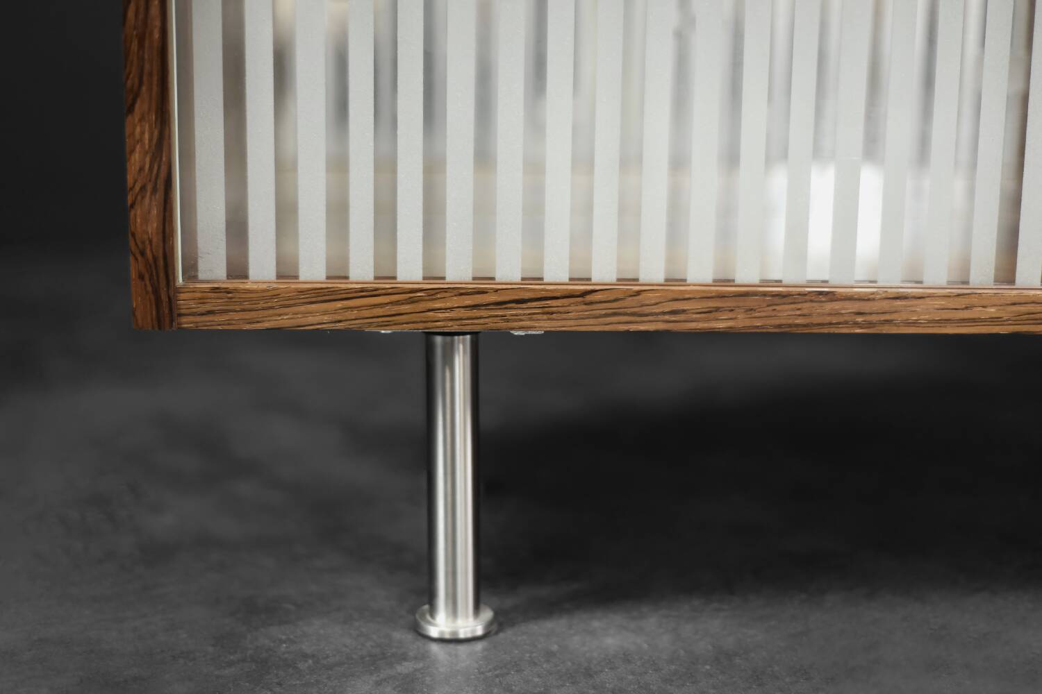 Vintage Mid-Century Scandinavian Modern Rosewood Highboard with Glass, 1960