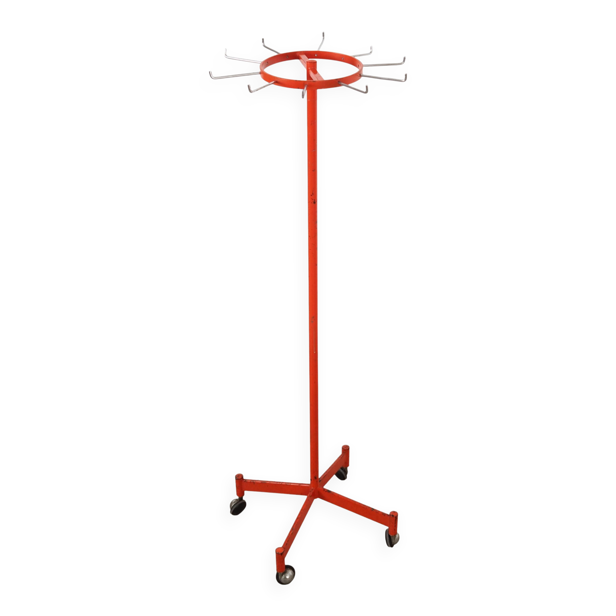 Swivel coat rack on castors, Danish design, 1970s, made in Denmark