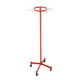 Porte-manteau pivotant sur roulettes, design danois, années 1970, fabriqué au Danemark