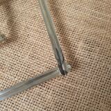 Stretchy silver metal flat bottom
