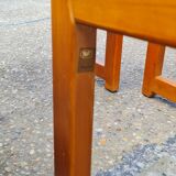 Set of 8 chairs in elm and straw by Maison Regain