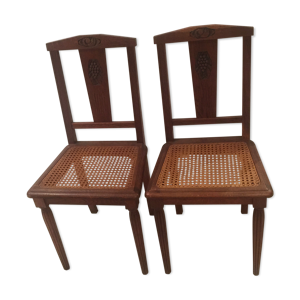 paire de chaises cannées