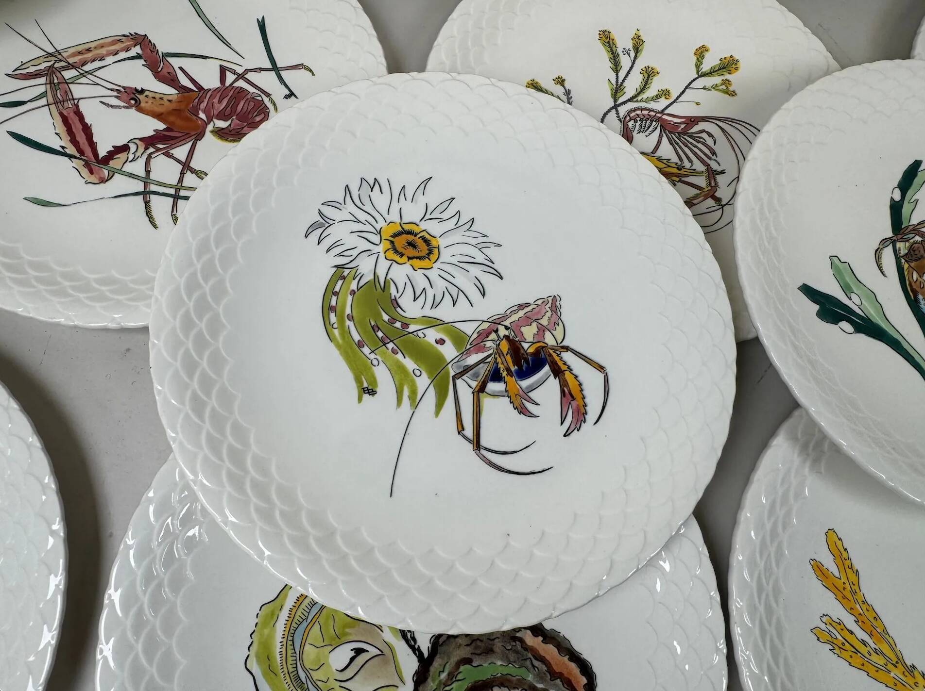 Gien Service de table modèle "Grands Crustacés"