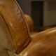 Pair of leather club armchairs