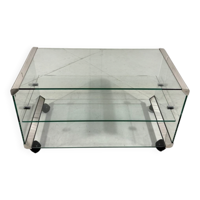 Rack audio Gallotti&Radice, table de télévision, table d'appoint Tris 1971