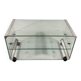 Rack audio Gallotti&Radice, table de télévision, table d'appoint Tris 1971