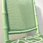 Chippendale Faux Bamboo Dining Chair with  Pierre Frey fabric