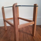 Wood and glass coffee table